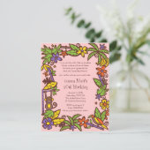 Pink Luau Party Invitation Kaart (Staand voorkant)