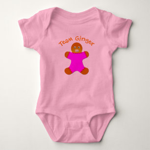 Pink Lucky Team Ginger voor Fun Ginger en Redheads Romper