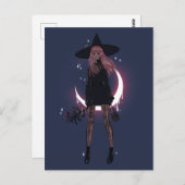 Pink Luna Witch Briefkaart (Voorkant / Achterkant)