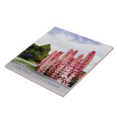 Pink Lupins @ Lake Tekapo Nieuw-Zeeland Tegeltje (Zijkant)