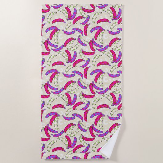 PINK LUSH BANANA BEACH TOWEL STRANDLAKEN (Voorkant)