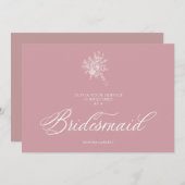 Pink Luxury Minimalist Wedding Bouquet Bridesmaid (Voorkant / Achterkant)