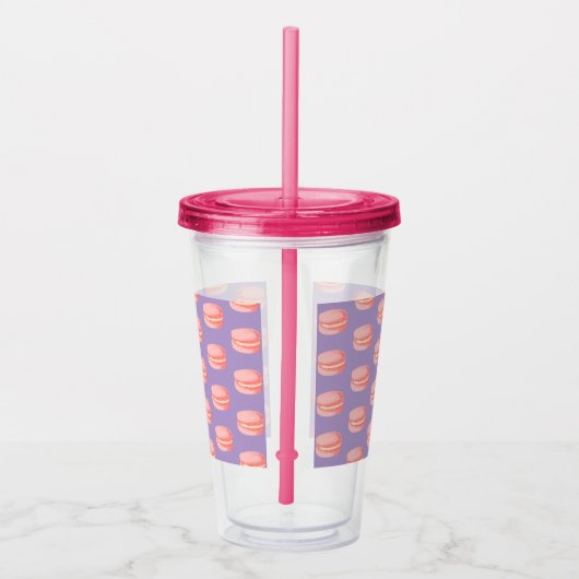 Pink Macaroons Acryl Drinkbeker (Rechts)