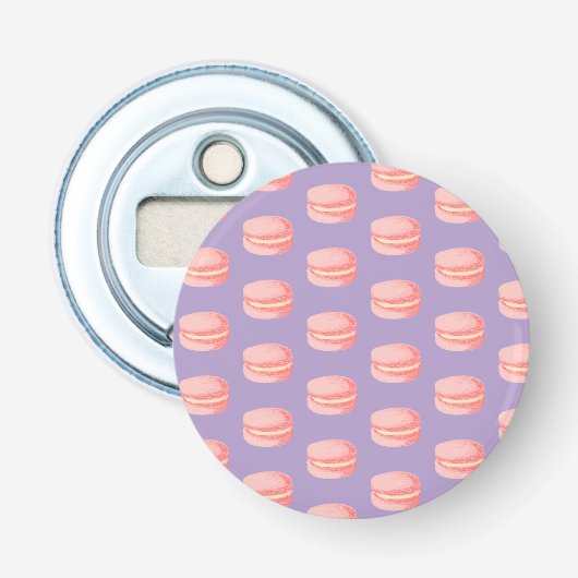 Pink Macaroons Button Flesopener (Voorkant)