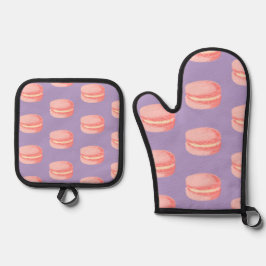 Pink Macaroons Ovenwant & Pannenlap Set