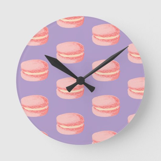 Pink Macaroons Ronde Klok (Voorkant)