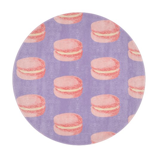 Pink Macaroons Snijplank (Voorkant)