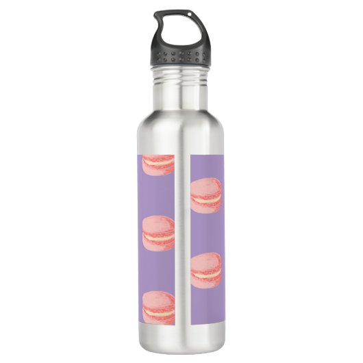 Pink Macaroons Waterfles (Achterkant)