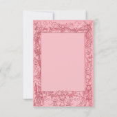 Pink Mad Hatter's Wonderland Tea Party Dank je Bedankkaart (Achterkant)