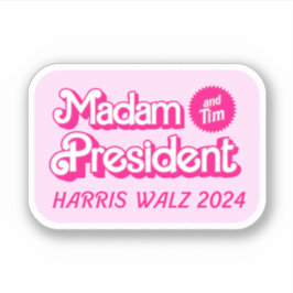 Pink Madam President en Tim Sticker