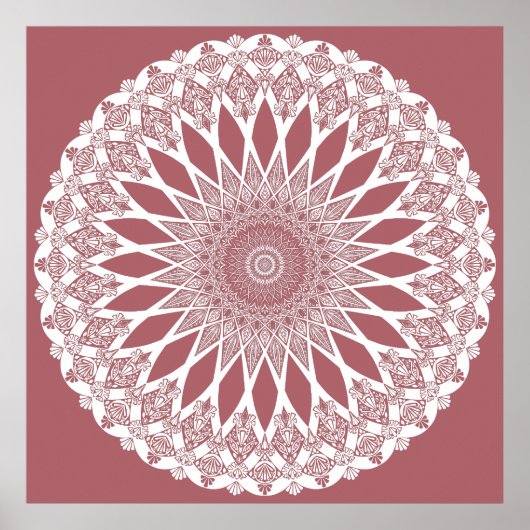Pink Madder Tristyns Mandala Poster (Voorkant)