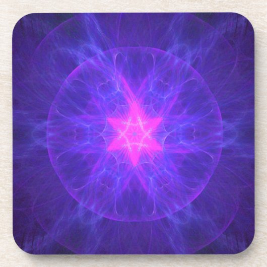 Pink Magen David Drankjes Onderzetter (Voorkant)