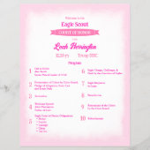 Pink & Magenta Eagle Ereraad van Eer Programma Flyer (Voorkant)
