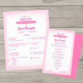 Pink & Magenta Eagle Ereraad van Eer Programma Flyer