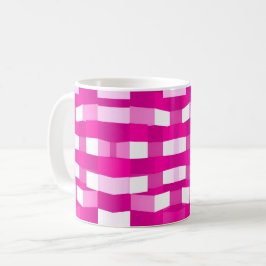 Pink Magenta Modern Geometric Block Art Koffiemok