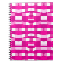 Pink Magenta Modern Geometric Block Art Notitieboek