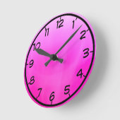 Pink magenta ronde klok (Hoek)