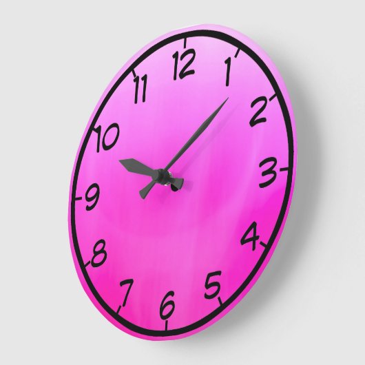 Pink magenta ronde klok (Hoek)