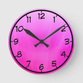 Pink magenta ronde klok
