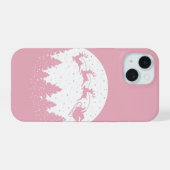 Pink Magic Christmas iPhone 15 Case (Achterkant horizontaal)