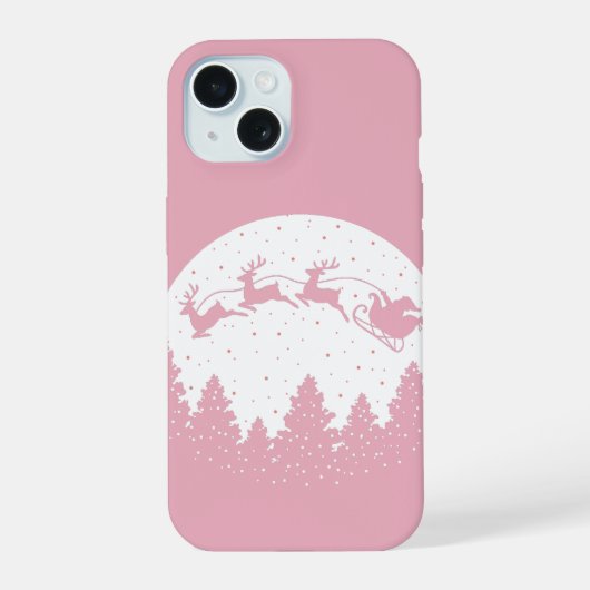 Pink Magic Christmas iPhone 15 Case (Achterkant)