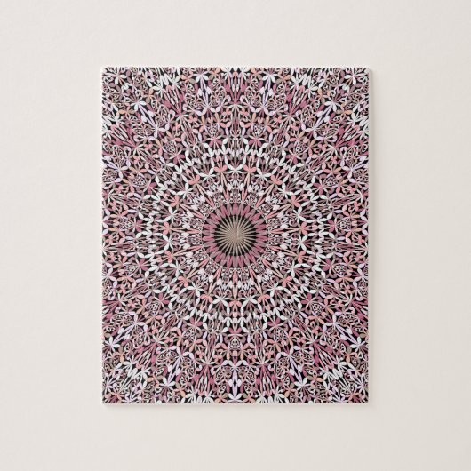 Pink Magic Floral Garden Mandala Legpuzzel (Verticaal)