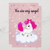 Pink Magical and funny little pony Kaart (Voorkant / Achterkant)