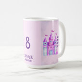 Pink Magical Fairytale Castle Princess Party Koffiemok (Voorkant rechts)