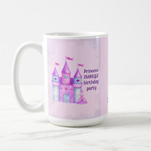 Pink Magical Fairytale Castle Princess Party Koffiemok (Links)