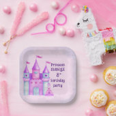 Pink Magical Fairytale Castle Princess Party Papieren Bordje (Feest)