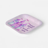 Pink Magical Fairytale Castle Princess Party Papieren Bordje (Gebogen)