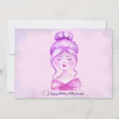 Pink Magical Fairytale Castle Princess Party Photo Kaart (Achterkant)