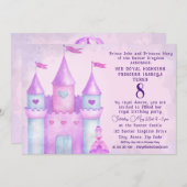 Pink Magical Fairytale Castle Princess Party Photo Kaart (Voorkant / Achterkant)