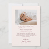 Pink Magical Meadow Fotogeboorteaankondiging Aankondiging (Achterkant)