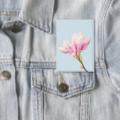 Pink Magnolia Badge Button (Insitu)