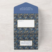 Pink Magnolia Blossom  All In One Uitnodiging (Buitenkant)