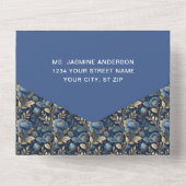 Pink Magnolia Blossom  All In One Uitnodiging (Achterkant)