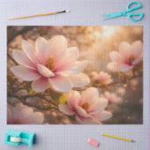 Pink Magnolia Blossom Decoupage Tissuepapier (Craft)