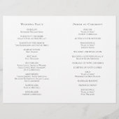 Pink Magnolia Floral Folded Wedding Programme (Achterkant)