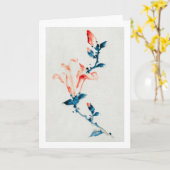 Pink Magnolia, Hokusai, Ukiyo-e Kaart (Gele Bloem)