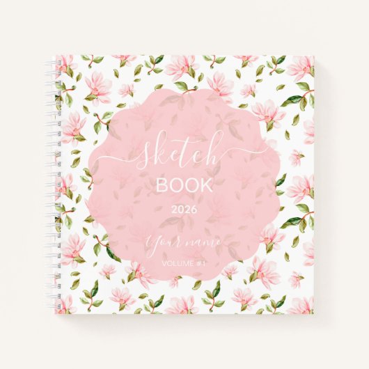 Pink Magnolia Notitieboek (Voorkant)