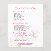 Pink Magnolia Pink & Grey Typography Service Mene Flyer (Achterkant)