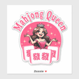 Pink Mahjong Queen Sticker