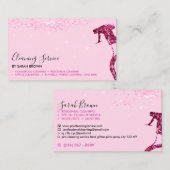 Pink Maid Cleaning Spray Sparkle Janitorial Visitekaartje (Voorkant / Achterkant)