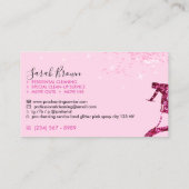 Pink Maid Cleaning Spray Sparkle Janitorial Visitekaartje (Achterkant)
