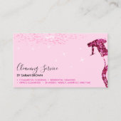 Pink Maid Cleaning Spray Sparkle Janitorial Visitekaartje (Voorkant)