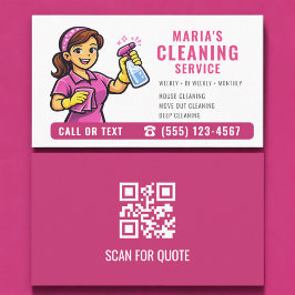 Pink Maid Huishoudelijke Service QR Code Visitekaartje