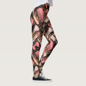 Pink Makeup Cosmetics Pattern Glitter  Leggings (Rechts)