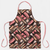 Pink Makeup Cosmetics Pattern Glitter Schort (Voorkant)