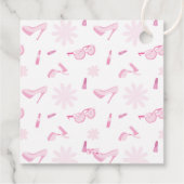 Pink Malibu Kom op Besties Verjaardag Dank u Bedankjes Labels (Achterkant)